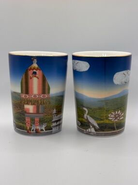 Set of 2 West Elm + Johanna Goodman Fabulist Surrealist Cups/Mugs